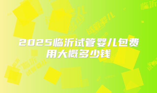 2025临沂试管婴儿包费用大概多少钱