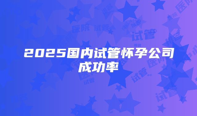 2025国内试管怀孕公司成功率