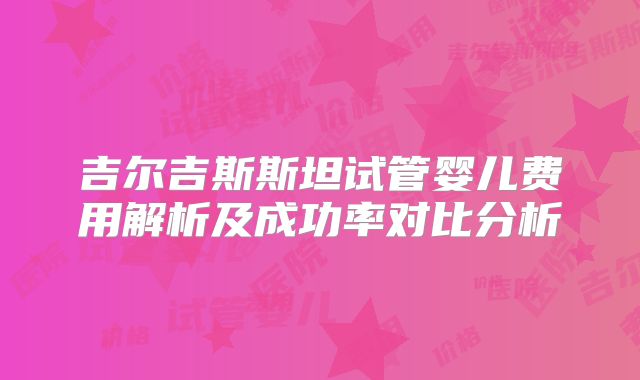 吉尔吉斯斯坦试管婴儿费用解析及成功率对比分析