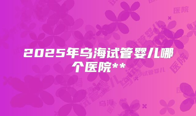 2025年乌海试管婴儿哪个医院**