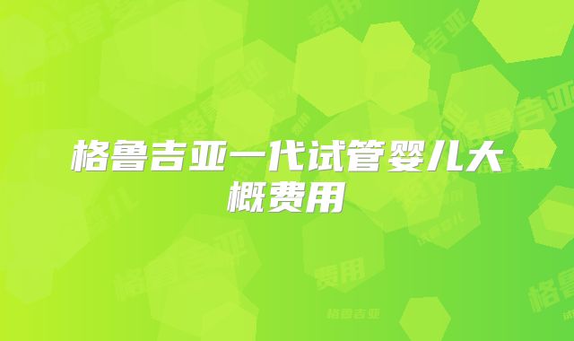 格鲁吉亚一代试管婴儿大概费用