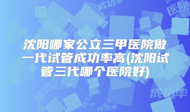 沈阳哪家公立三甲医院做一代试管成功率高(沈阳试管三代哪个医院好)