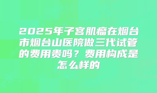 2025年子宫肌瘤在烟台市烟台山医院做三代试管的费用贵吗？费用构成是怎么样的
