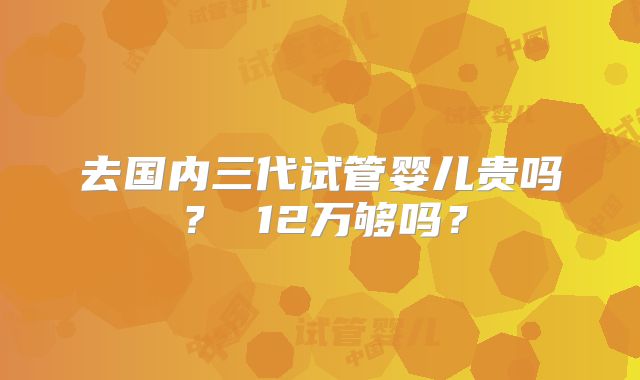 去国内三代试管婴儿贵吗？ 12万够吗？