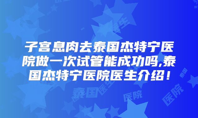 子宫息肉去泰国杰特宁医院做一次试管能成功吗,泰国杰特宁医院医生介绍!