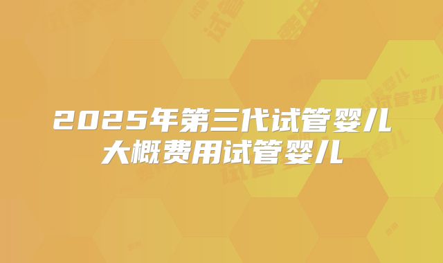 2025年第三代试管婴儿大概费用试管婴儿