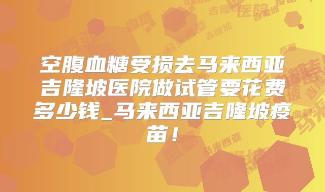 空腹血糖受损去马来西亚吉隆坡医院做试管要花费多少钱_马来西亚吉隆坡疫苗！