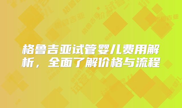 格鲁吉亚试管婴儿费用解析,全面了解价格与流程