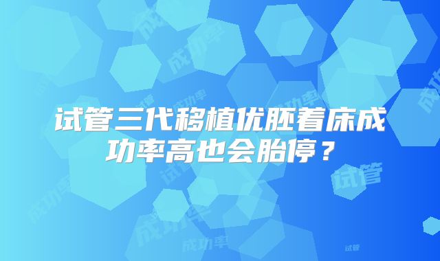 试管三代移植优胚着床成功率高也会胎停？