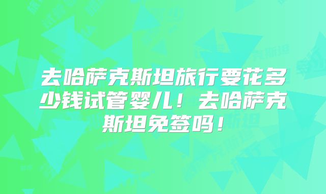 去哈萨克斯坦旅行要花多少钱试管婴儿!去哈萨克斯坦免签吗!