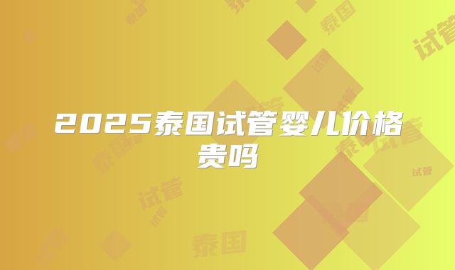 2025泰国试管婴儿价格贵吗