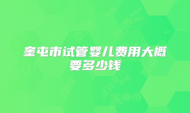 奎屯市试管婴儿费用大概要多少钱