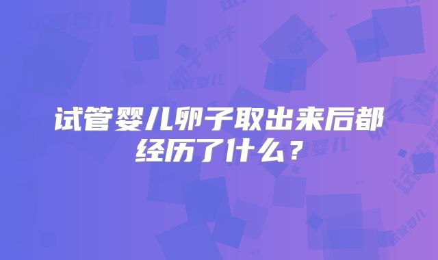 试管婴儿卵子取出来后都经历了什么？