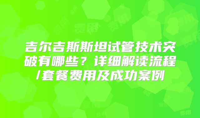 吉尔吉斯斯坦试管技术突破有哪些?详细解读流程/套餐费用及成功案例