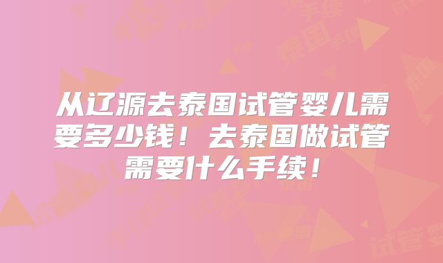 从辽源去泰国试管婴儿需要多少钱!去泰国做试管需要什么手续!
