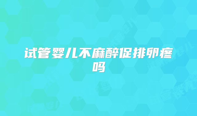 试管婴儿不麻醉促排卵疼吗