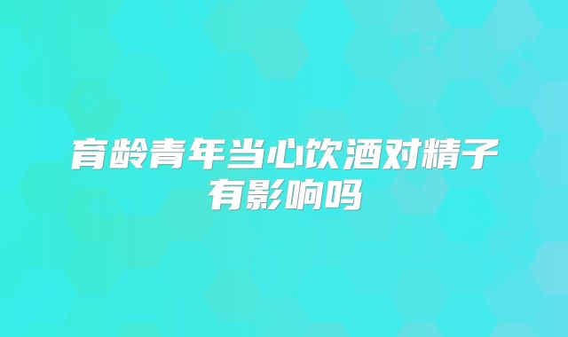 育龄青年当心饮酒对精子有影响吗