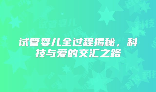 试管婴儿全过程揭秘，科技与爱的交汇之路