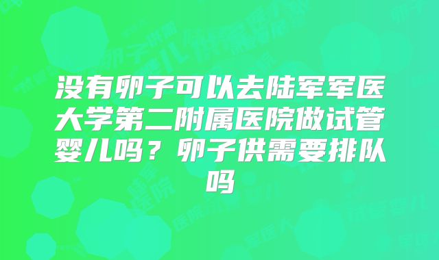 没有卵子可以去陆军军医大学第二附属医院做试管婴儿吗?卵子供需要排队吗