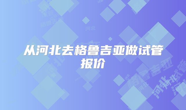 从河北去格鲁吉亚做试管报价