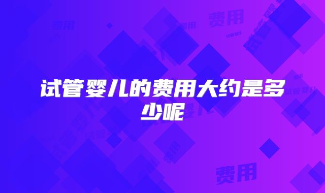 试管婴儿的费用大约是多少呢