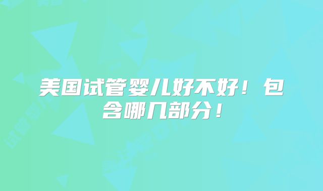 美国试管婴儿好不好！包含哪几部分！