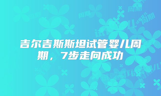 吉尔吉斯斯坦试管婴儿周期，7步走向成功