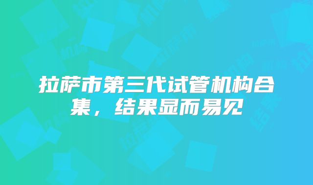 拉萨市第三代试管机构合集,结果显而易见