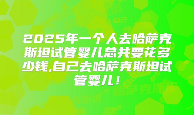 2025年一个人去哈萨克斯坦试管婴儿总共要花多少钱,自己去哈萨克斯坦试管婴儿!