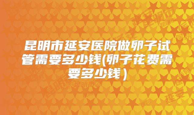 昆明市延安医院做卵子试管需要多少钱(卵子花费需要多少钱）