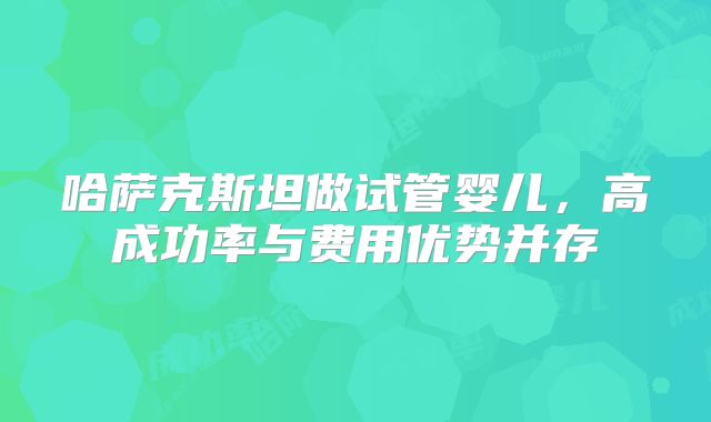 哈萨克斯坦做试管婴儿，高成功率与费用优势并存