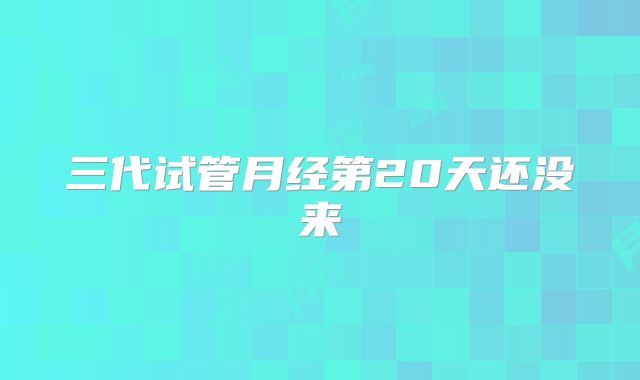 三代试管月经第20天还没来
