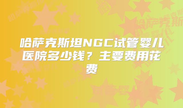 哈萨克斯坦NGC试管婴儿医院多少钱？主要费用花费