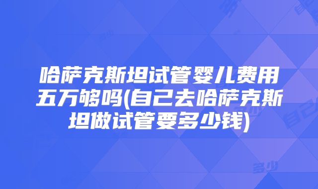 哈萨克斯坦试管婴儿费用五万够吗(自己去哈萨克斯坦做试管要多少钱)
