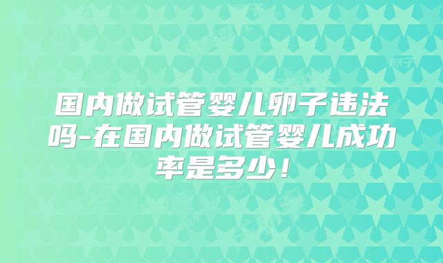 国内做试管婴儿卵子违法吗-在国内做试管婴儿成功率是多少！