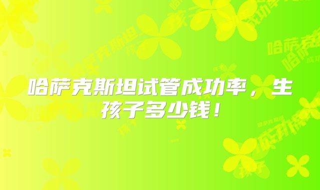 哈萨克斯坦试管成功率，生孩子多少钱！