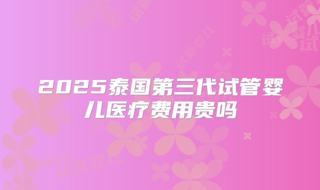2025泰国第三代试管婴儿医疗费用贵吗