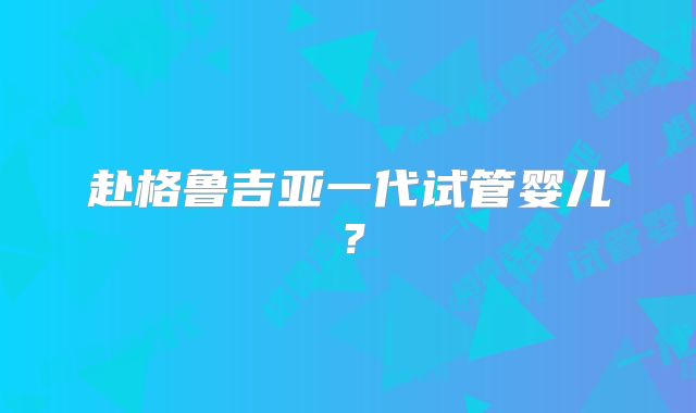 赴格鲁吉亚一代试管婴儿？
