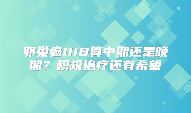 卵巢癌IIIB算中期还是晚期?积极治疗还有希望