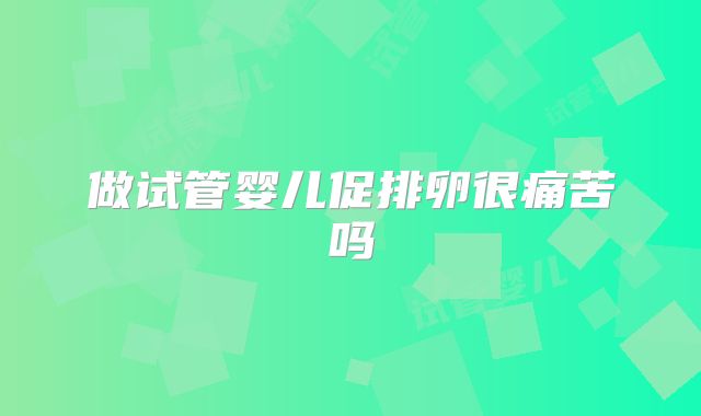 做试管婴儿促排卵很痛苦吗