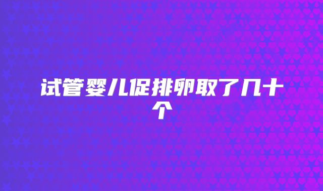 试管婴儿促排卵取了几十个
