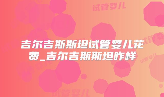 吉尔吉斯斯坦试管婴儿花费_吉尔吉斯斯坦咋样