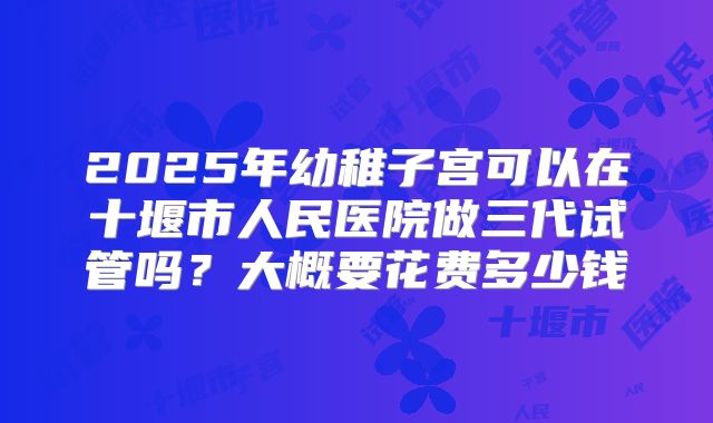 2025年幼稚子宫可以在十堰市人民医院做三代试管吗？大概要花费多少钱