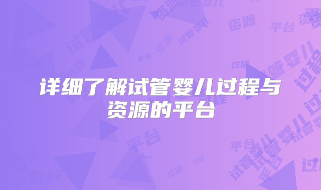 详细了解试管婴儿过程与资源的平台