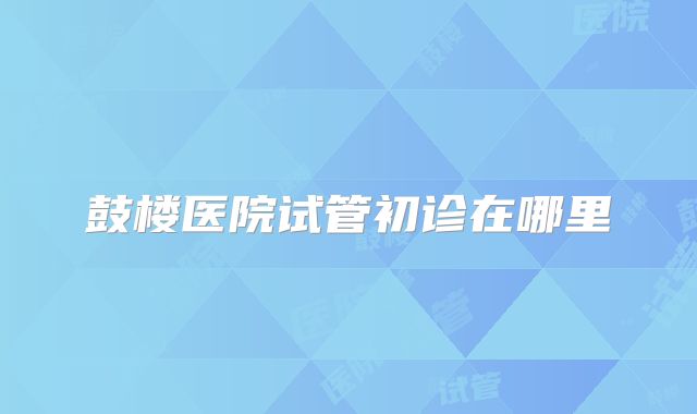 鼓楼医院试管初诊在哪里
