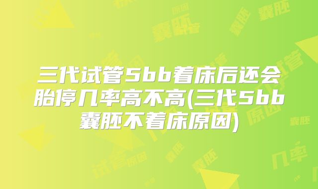 三代试管5bb着床后还会胎停几率高不高(三代5bb囊胚不着床原因)