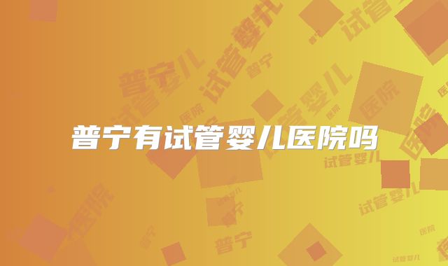 普宁有试管婴儿医院吗