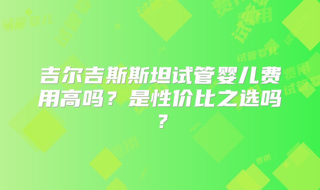 吉尔吉斯斯坦试管婴儿费用高吗？是性价比之选吗？