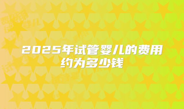 2025年试管婴儿的费用约为多少钱