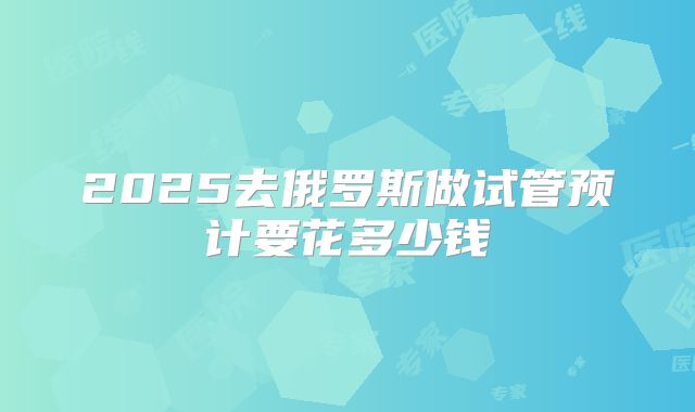 2025去俄罗斯做试管预计要花多少钱